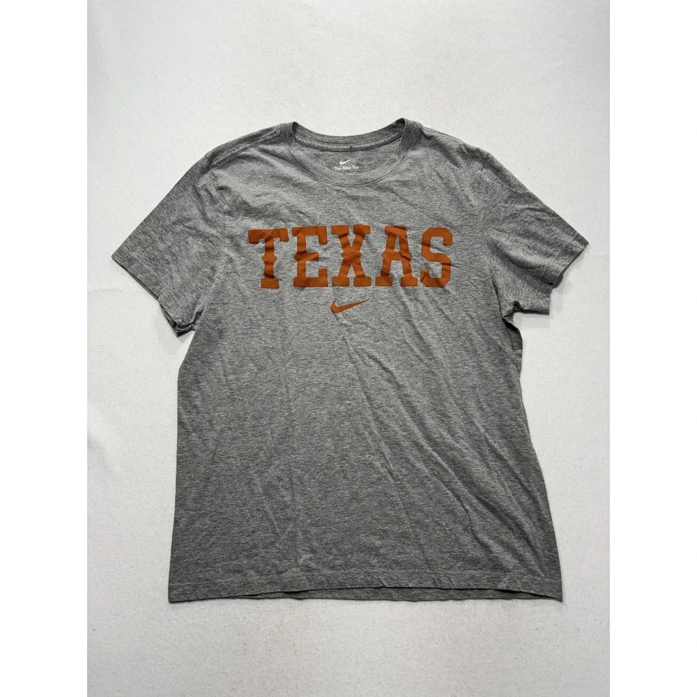 Texas Longhorns Shirt Mens Large Gray NCAA Football Nike Short Sleeve Tee